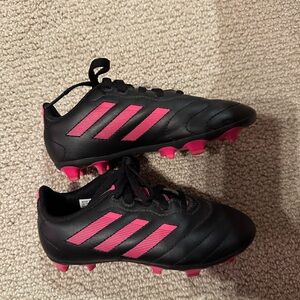 Adidas Youth Soccer Cleats and shin guards